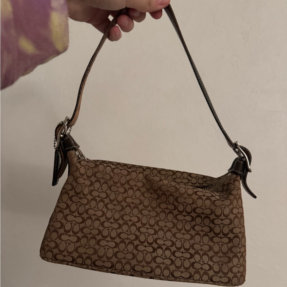 Brown monogram coach bag